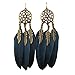Fashion Earrings, UMFun Bohemia Feather Long Design Dream Catcher Earrings for Women Jewelry (Green)