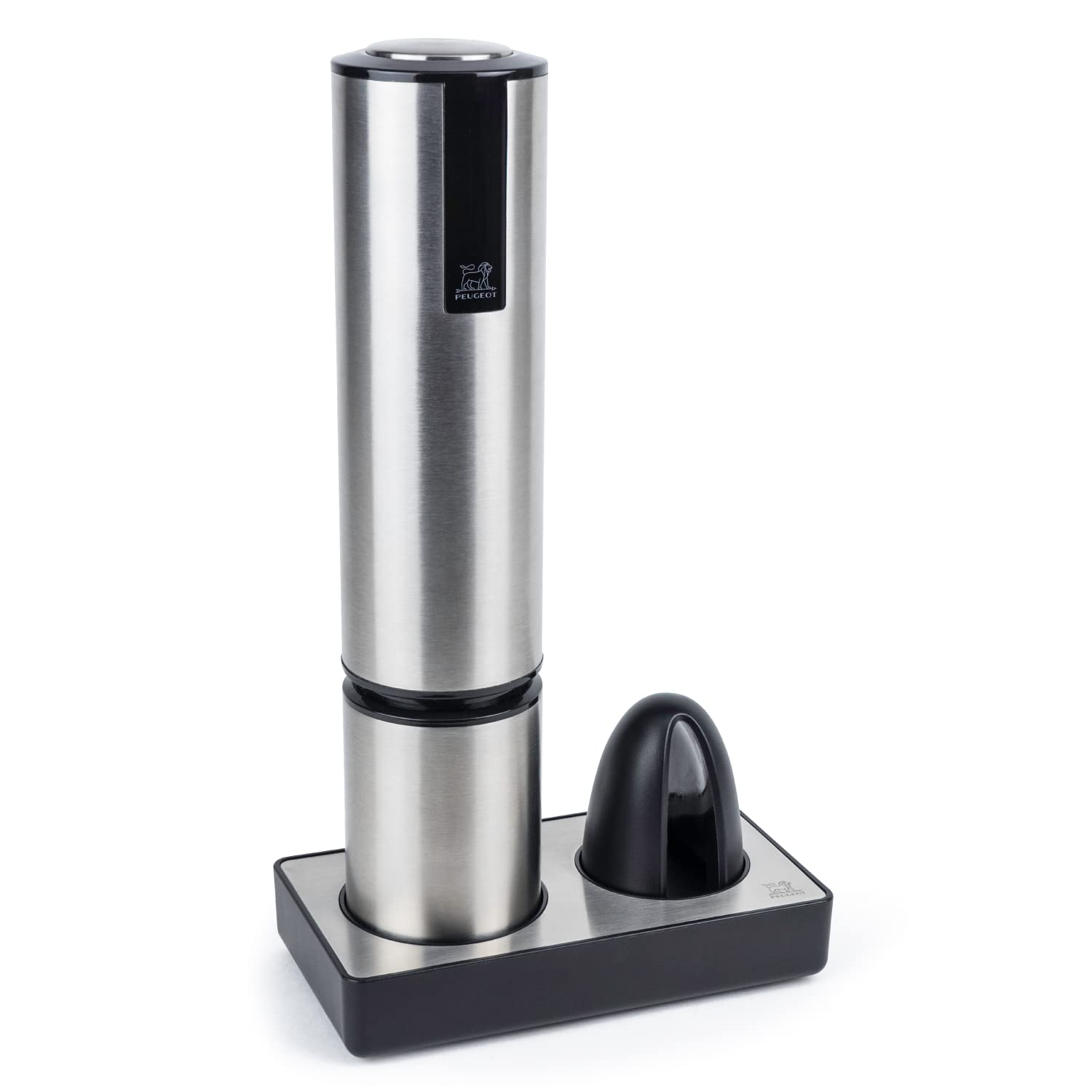 Peugeot Saveurs d'Epices Elis Touch Rechargeable Corkscrew Wine Opener, Stainless Steel, Silver, 28.80 x 31.40 x 27.00 cm