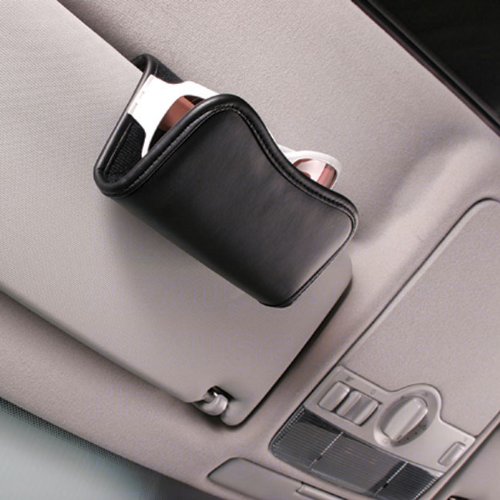 Douglas Car Visor Sunglass and Eyeglass Leatherette Holder Caddy