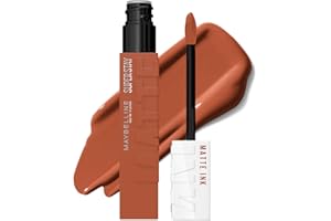 Maybelline Labial líquido mate Superstay Matte Ink Tono 70 Amazonian, 5ml - Lipstick matte de larga duración, color intenso por hasta 16H, alta pigmentación, no transfiere