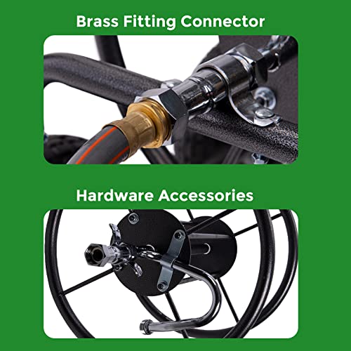 LAUREL CANYON Garden Hose Reel Cart, Heavy Duty Hose Reel Cart with 4