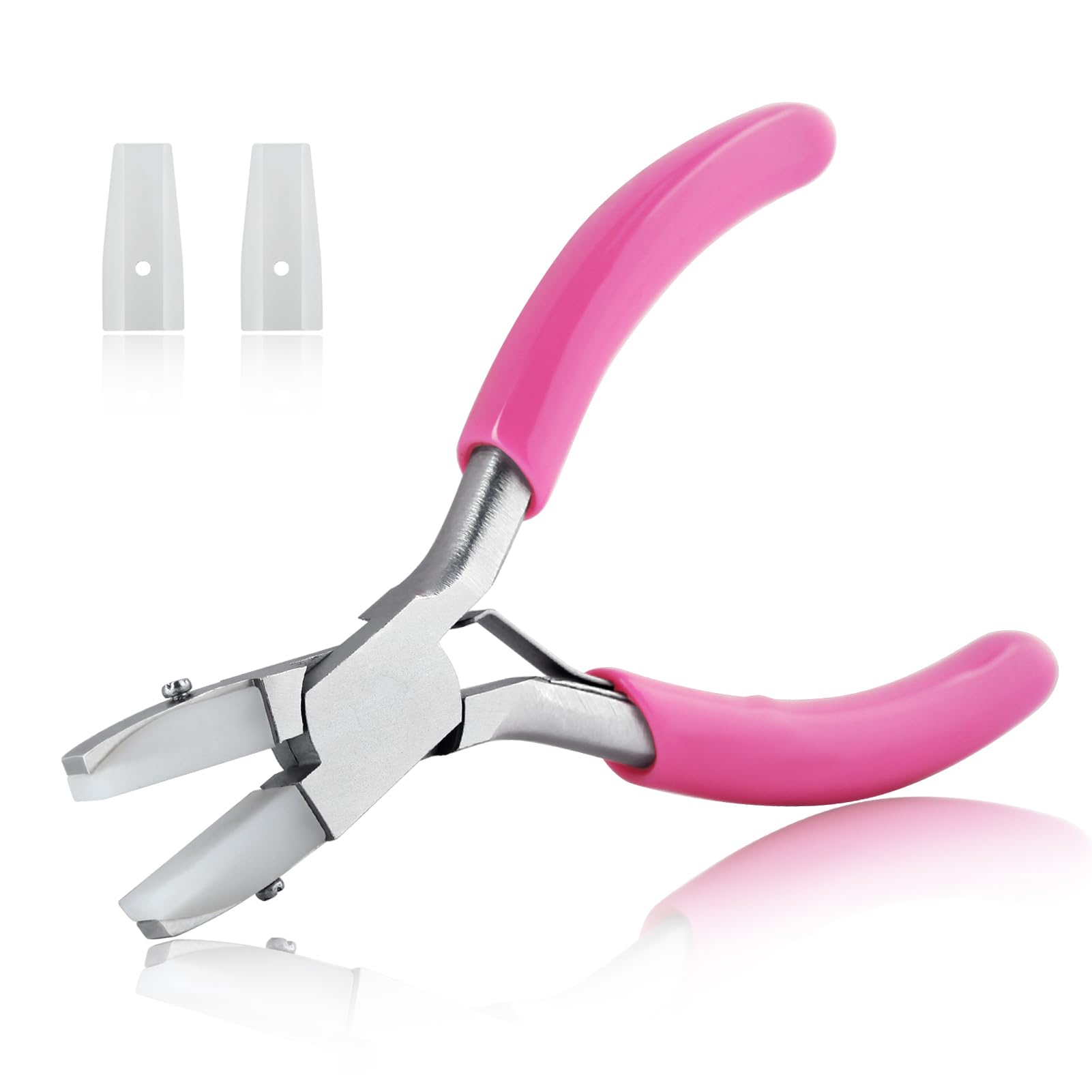 SPEEDWOX 3.5-Inch Double Nylon Flat Jaw Pliers for Jewelry Making - Soft Jaw Ring Bending Tool