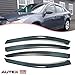 AUTEX Tape on Window Visor Fits for 2011 2012 2013 2014 2015 Chevy Cruze Side Wind Deflectors Sun Rain Guards Made in Taiwan