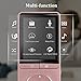 AGPTEK A20 8GB MP3 Player with FM Radio/Voice Recorder, 70 Hours Playback and Expandable Up to 64GB with Independent Lock & Volume Control, Rose Gold