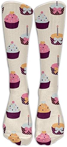 AWENGESS Cupcake Womens Pattern Over The Knee High Socks Long Socks