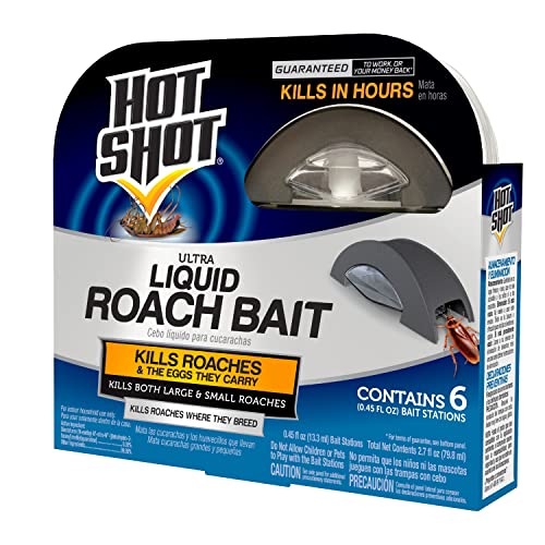 Hot Shot Liquid Roach Bait, Home Insect Killer, 6 Count (Pack of 6