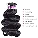 Colorful Queen Brazilian Virgin Hair Body Wave Remy Human Hair 3 Bundles Brazilian Hair Weave Bundles for Women Natural Black Color 8 10 12Inch