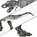 SIMREX Tyrannosaurus Rex Toy for Kids, Dinosaur Games for Children, Lifelike Dinosaur Model with Movable Jaw, T-Rex Character in the Movie - Green