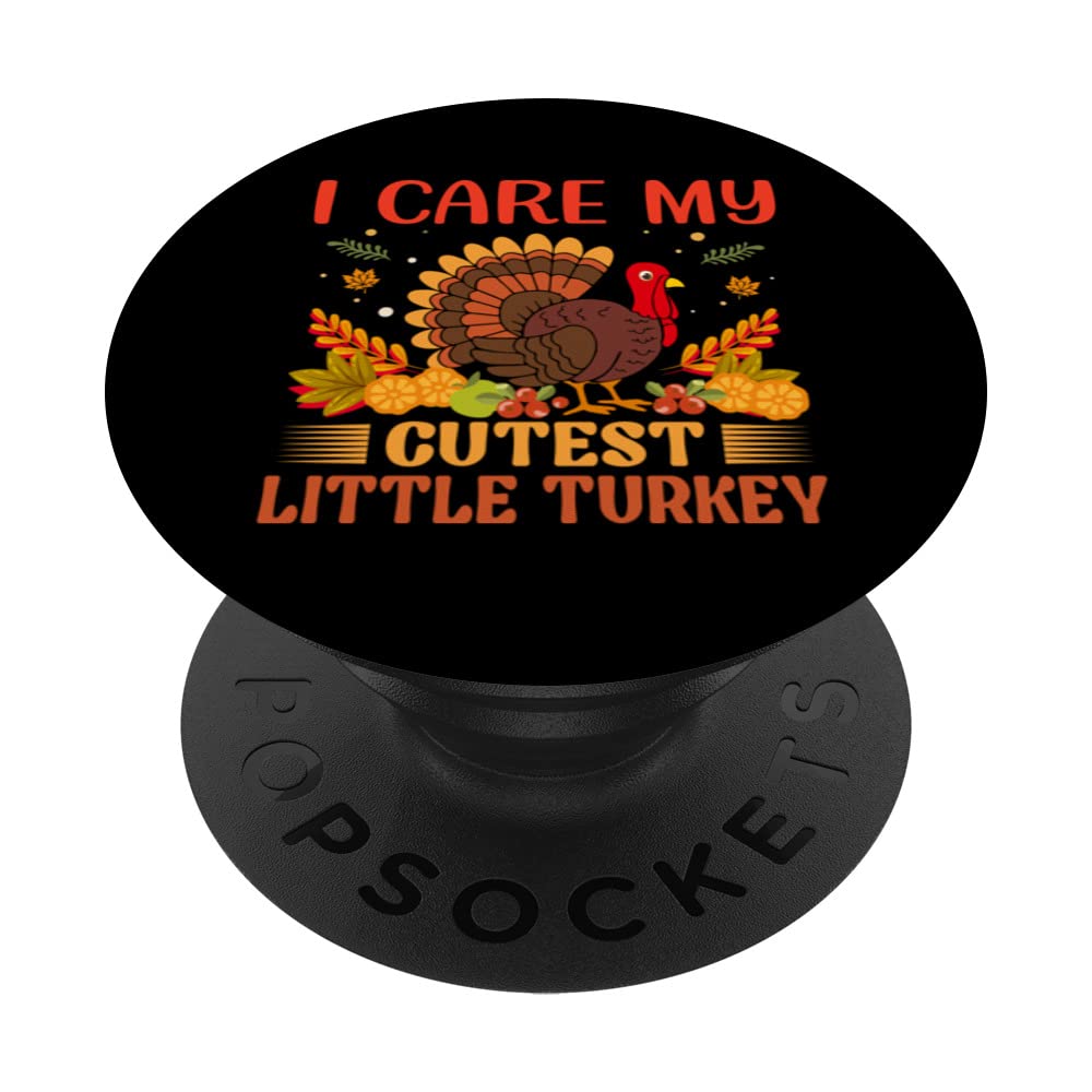 Cutest Little Turkey Thanksgiving Family Kids Matching PopSockets Swappable PopGrip