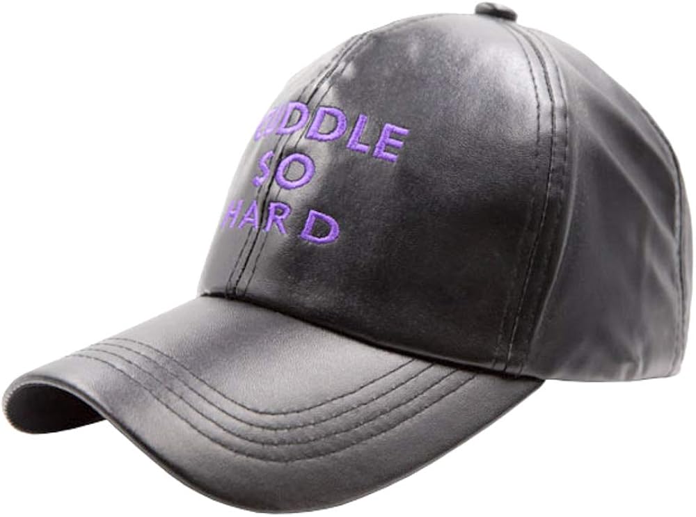 pleather baseball hat