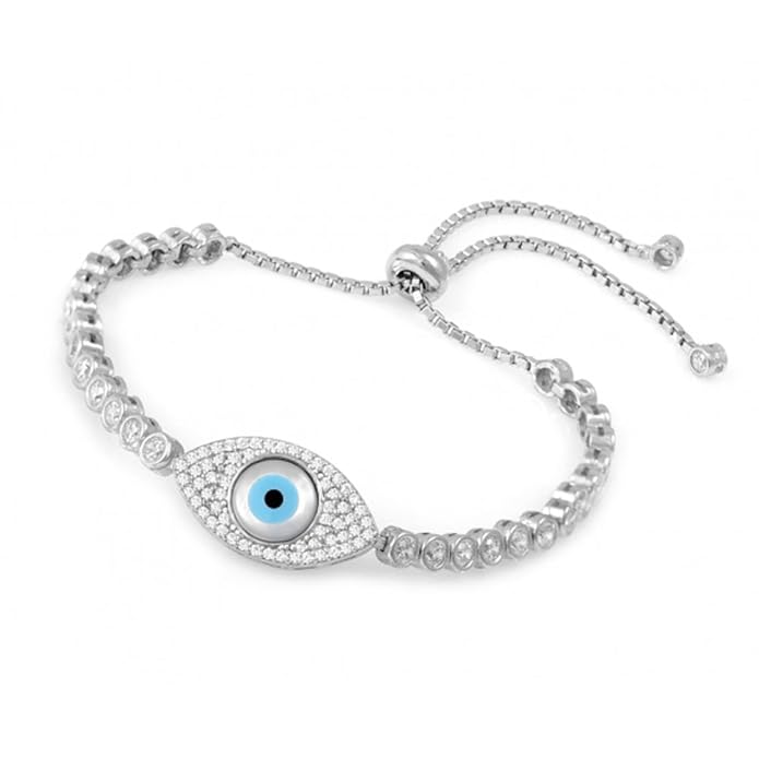 Buy Evil Eye Silver Bracelet at Amazon.in