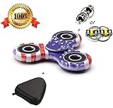 Colorful Hand Spinner Tri Spinner Fidgets Toy Plastic EDC Sensory fidget spinner For Autism And ADHD Funny Anti Stress Toys (American Flag)