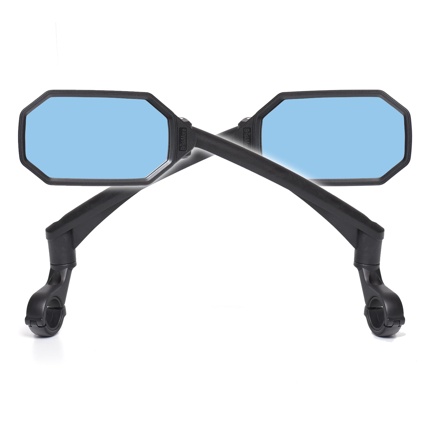 Bike Handlebar Mirrors 1PAIR, High–Definition Anti-glare Blue Convex Glass Lens for Scooters,Lectric Bicycle Handlebars, Scratch Resistant, Safe Rearview for Left and Right Side BT-023B