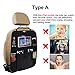 Car Seat Organizer, 2 Pcs Seatback Auto Kick Mat Back Seat Protector for Kids with Multi Storage Pocket for Touch Screen Tablet Holder Bottle Drink Toys(Black, 2 Pack)