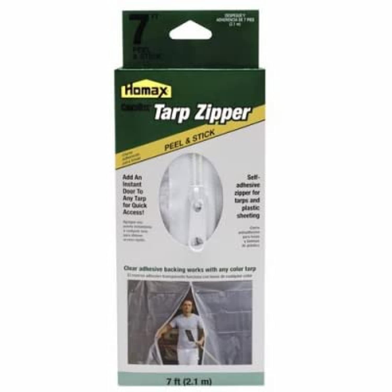 Photo 1 of Homax 3142 CinchTite Self-Adhesive Tarp Zipper Door
