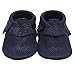 Mejale Baby Soft Soled Leather Moccasin Tassel Slip-on Newborn Infant Toddler Shoes Pre-walker