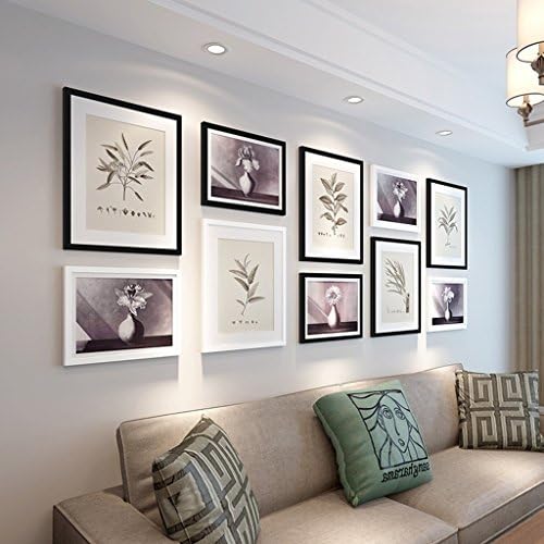 Edge to Multi Photo Frames Nordic Photo Wall，wall Photo Gallery Frame Set Of Wall With Usable Artwork And Family, Set Of 10 Walls Photo (Color : C)