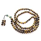 6mm Tiger Eye Beads Tibetan Buddhist Prayer Meditation 108 Japa Mala