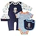 Hudson Baby Unisex Baby Cotton Clothing Set, Robot, 3-6 Months