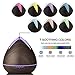 Di'omani Essential Oil Diffuser Large Humidifier Purifier 400ml Quiet Mist Aromatherapy Ultrasonic Relaxing 7 Color Changing LED Lights Safe Auto Shut-off For Baby Kids Office Home - Wood Grain