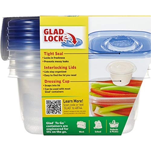 Glad Food Storage Containers To Go Lunch Containers 32 Ounce 4