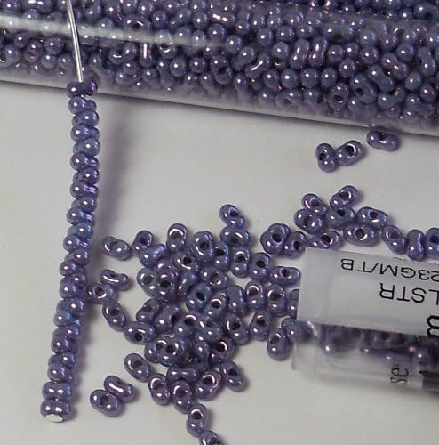 Light Violet Luster 2x4mm 6/0 Peanut Farfalle Butterfly Seed Beads 23 Gram Tube