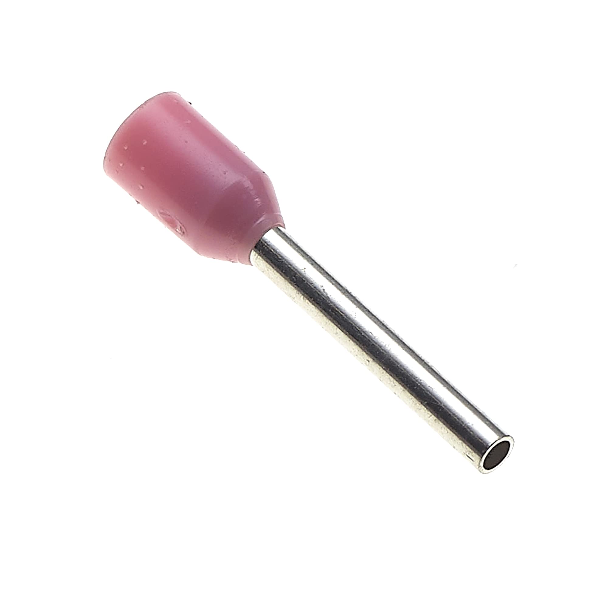 Insulated Ferrule, 8x0.34mm, Pack Of 100 - Wire Copper Crimp Connector Insulated Ferrule Pin, Cord End Terminal Connectors, French Pink Nylon Ferrules Connectors