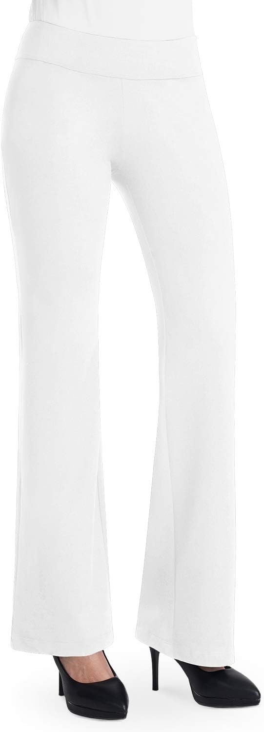 Bamans Women’s Long Inseam Tall Dress Bootcut Yoga Pants Workout Non See-Through Bootleg Yoga Pants