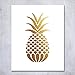 DIGIBUDDHA Pineapple Gold Foil Art Print Poster Tropical Chic Metallic Poster Modern Wall Art Gold Decor 8 inches x 10 inches B18