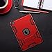 TIANLI Case for iPad Air 1th Generation, Three Layer Plastic and Silicone Protection Heavy Duty Shockproof Protective Cover for iPad Air 9.7 inch - Red Black