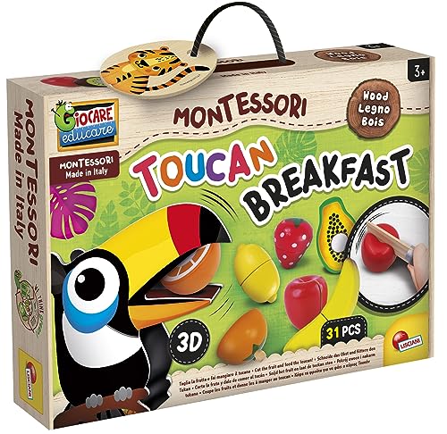 Liscianigiochi MONTESSORI WOOD TOUCAN BREAKFAST