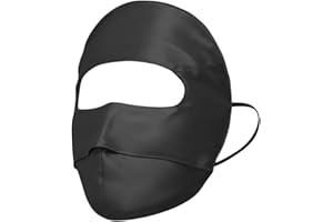 UV Face Mask Sun Protection, UPF 50+ Ice Silk Seamless Full Face Shield with Adjustable Ear Straps for Running Beach