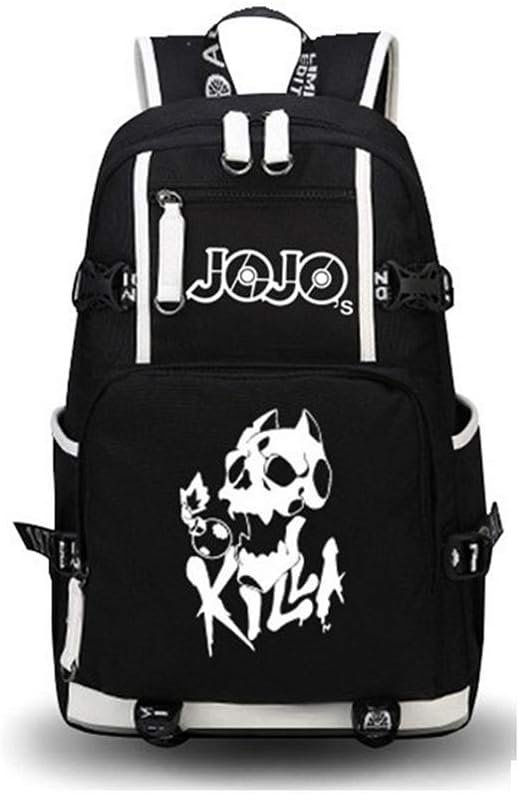 JoJo's Bizarre Adventure Luminous Noctilcent Anime Casual Large Capacity Canvas and PU Backpack Daypack Laptop Bag Satchel College Bag Book Bag School Bag-RuiHai Trading