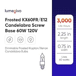 Replacement for Bulbrite KX60FR/E12 Candelabra