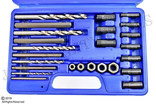 25pc Screw Extractor Drill & Guide Set Extracts Broken Screws Bolts Fasteners