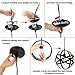 KingSo Industrial Metal Pendant Light, Spherical Ceiling Light Globe Hanging Light Fixture for Kitchen Island Dining Table Bedroom Hallway