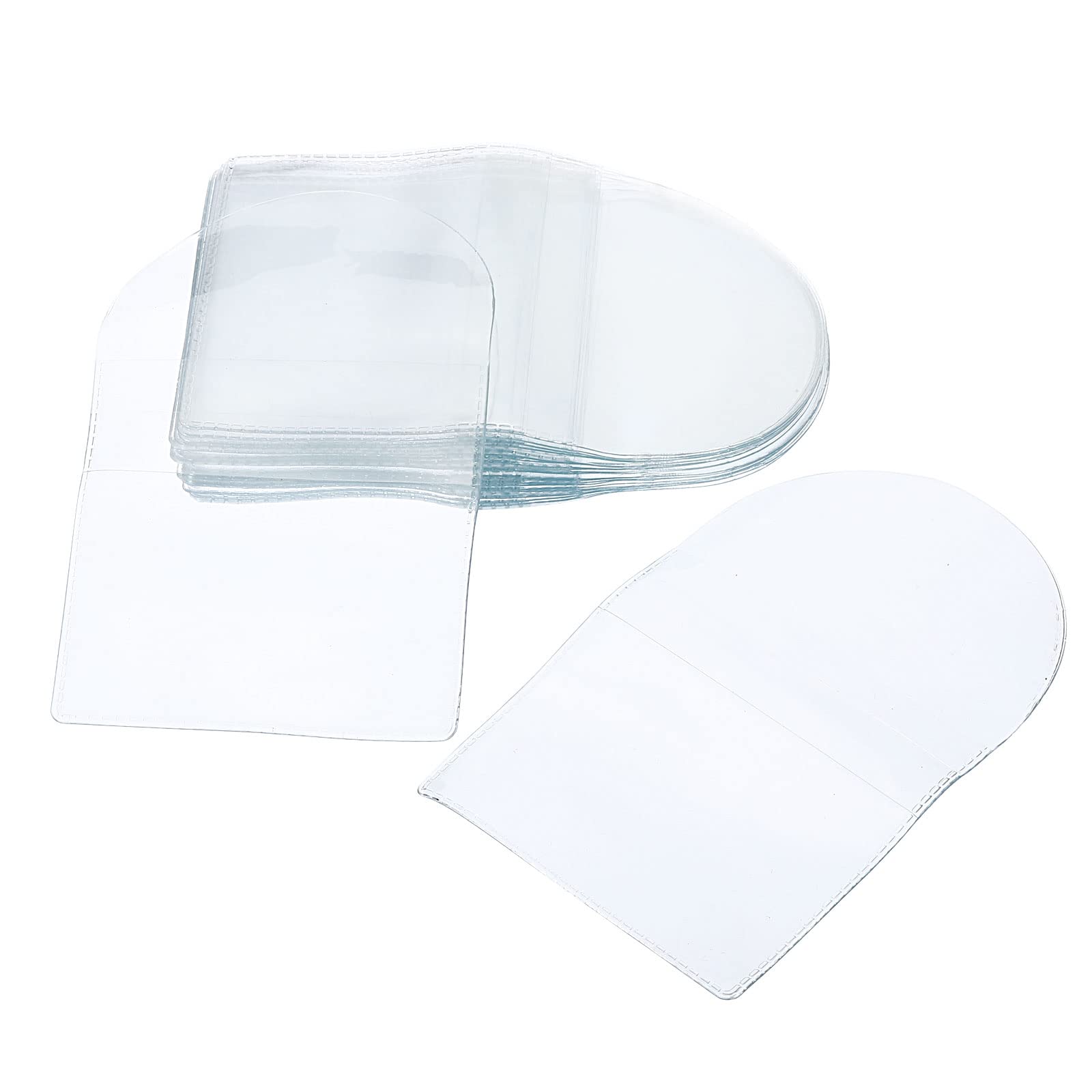 PATIKIL 3" x 3" Coin Sleeves Holders, 100 Pack Pocket Coin Flip Single Coin Protector Pouch for Coins Jewelry Small Items, Clear