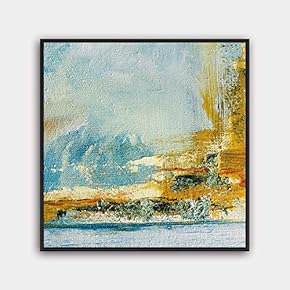 Framed Canvas Wall Art Modern Texture Painting Canvas Prints Home Artwork Decoration for Living Room,Bedroom - 16x16 inches
