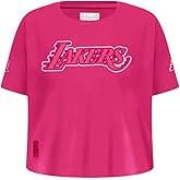Big Girls NBA Classic Triple Pink Cotton Short Sleeve Boxy Tee
