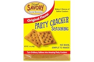 SAVORY FINE FOODS Savory Saltine Seasoning Bundle, 1.4 Ounce, Original Flavor, 2 Pack plus 2 Large Double Sealed Zip Top Bags