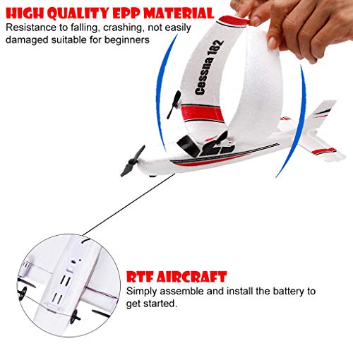 FX-801 RC Plane, 2.4GHz 2CH EPP Remote Control Airplane RTF Ready to Fly Toy Aircraft Model for Beginner, 310mm Wingspan, Built-in Gyroscope (FX-801)
