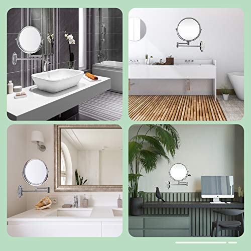 image for GloRiastar 7X Wall Mounted Makeup Mirror - Double Sided Magnifying Mak