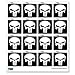 Death Skull - Set of 16 - Window Bumper Locker Stickers