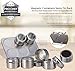 Stainless Steel Magnetic Containers Multipurpose Spice Tin Rack Perfect Kitchen Storage 6 Piece Set