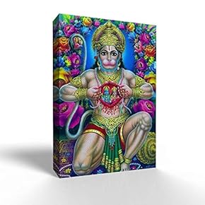 Canvas Wall Art India God Canvas Painting Wall Poster Decor for Living Room Wooden Framed Home Decorations - 12x18 inches