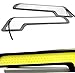 BININBOX White L Shape COB Car LED Lights 12V for DRL Fog Driving Daylight Daytime Running Lamp Waterproof Slim Black Case Pack of 2