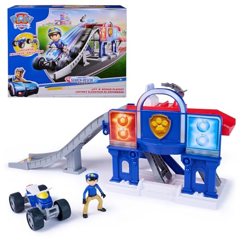 Search & Rescue, Lift 'N' Repair Playset con vehículo y Figura, más de 76,2 cm de Largo, Juguetes para niños y niñas a Partir de 3 años