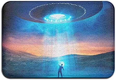 Doormats I Want To Leave UFO Fly To The Space New\r\n Kitchen Floor Rug Front Door Mat Flannel Carpet 15.7" X 23.6" FRICSTAR