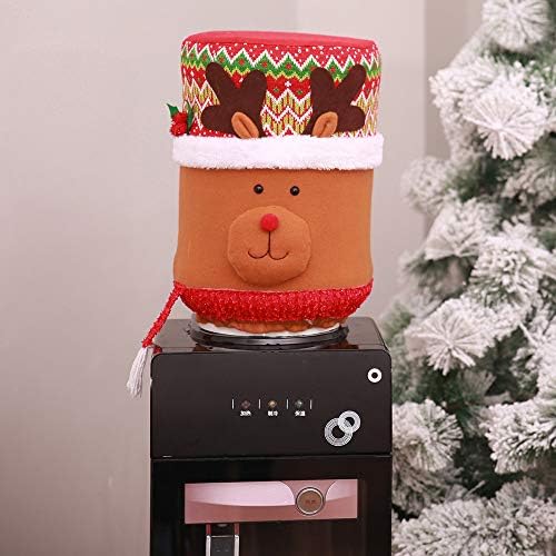 DICPOLIA Christmas Supplies Water Cooler Cover Xmas Snowman,Reusable Water Dispenser Bucket Decorative Cover Dome Santa Claus