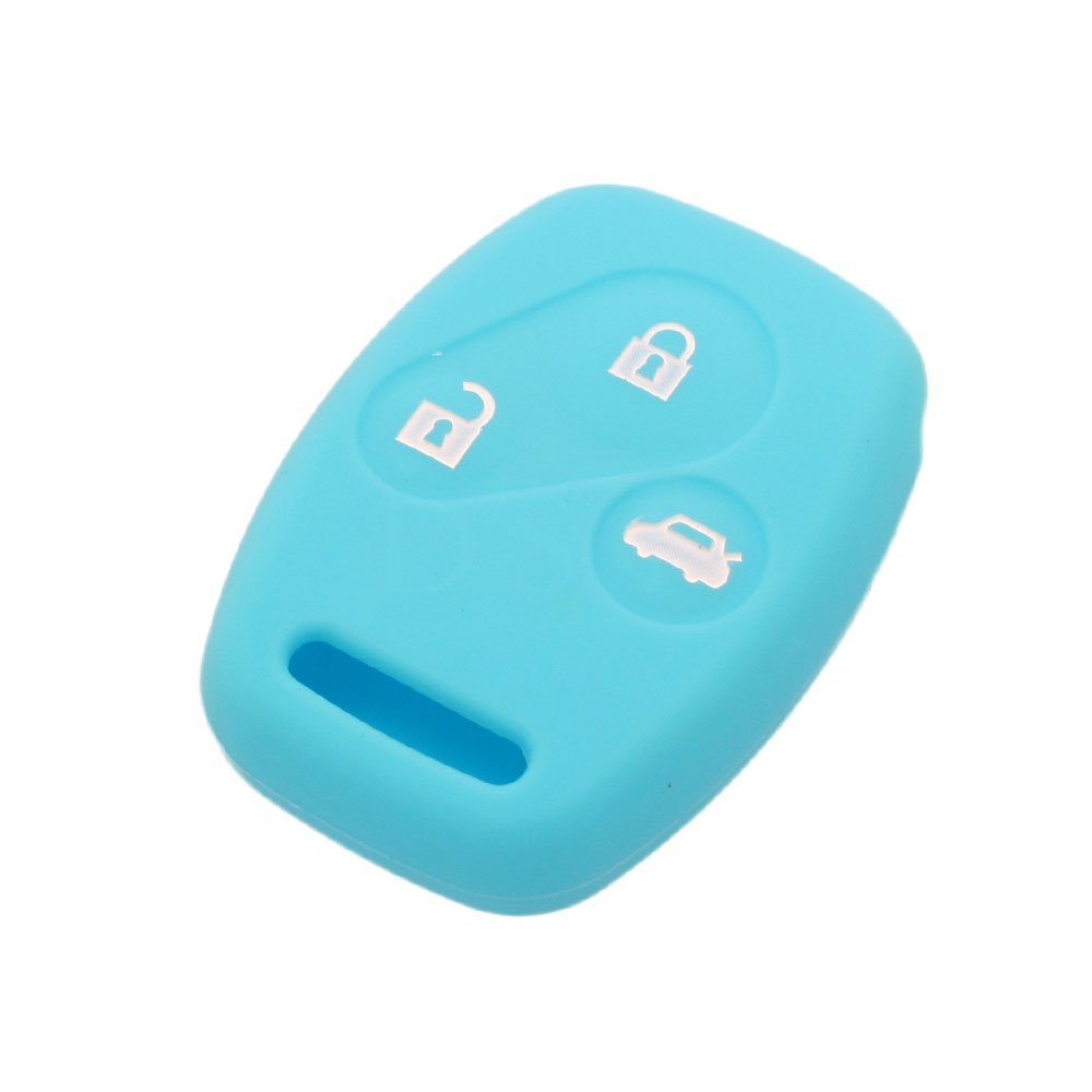 BROVACS Silicone Cover Protector Case Holder Skin Jacket Compatible with HONDA 3 Button Remote Key Fob CV9201 Light Blue